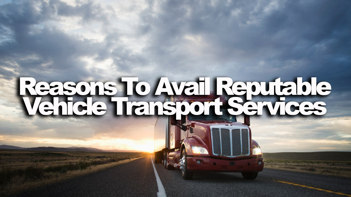 Reasons to avail reputable vehicle transport services